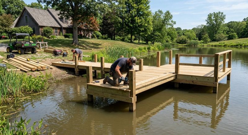 Pond Dock Construction in Olathe, KS