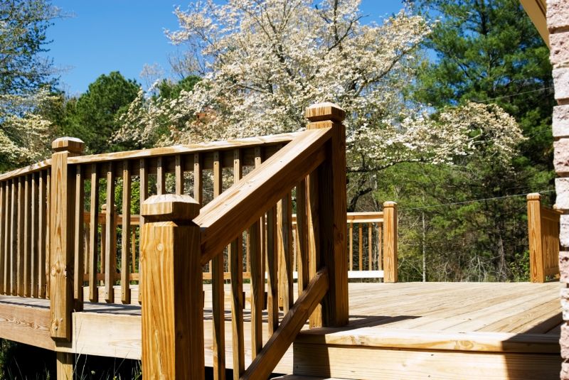 Redwood Deck Installation in Worcester, MA